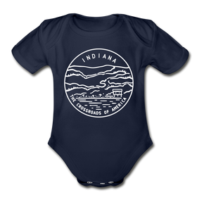 Indiana Baby Bodysuit - Organic State Design Indiana Baby Bodysuit