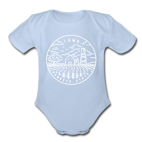 Iowa Baby Bodysuit - Organic State Design Iowa Baby Bodysuit