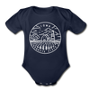 Iowa Baby Bodysuit - Organic State Design Iowa Baby Bodysuit - dark navy