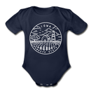 Iowa Baby Bodysuit - Organic State Design Iowa Baby Bodysuit - dark navy