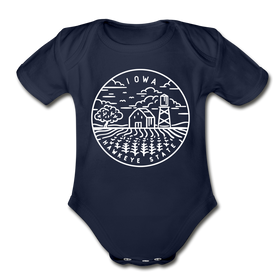 Iowa Baby Bodysuit - Organic State Design Iowa Baby Bodysuit