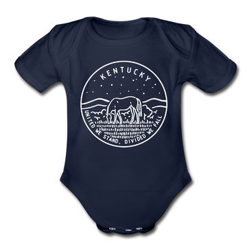 Kentucky Baby Bodysuit - Organic State Design Kentucky Baby Bodysuit - dark navy