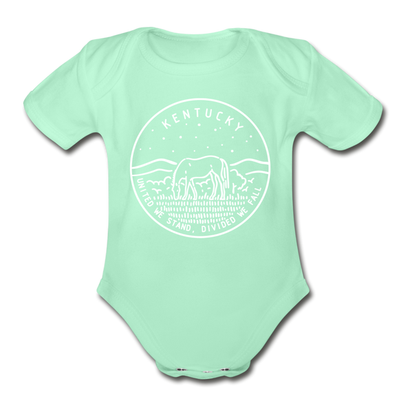 Kentucky Baby Bodysuit - Organic State Design Kentucky Baby Bodysuit - light mint