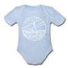 Maine Baby Bodysuit - Organic State Design Maine Baby Bodysuit - sky