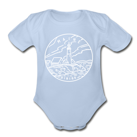 Maine Baby Bodysuit - Organic State Design Maine Baby Bodysuit