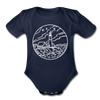 Maine Baby Bodysuit - Organic State Design Maine Baby Bodysuit - dark navy