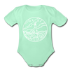 Maine Baby Bodysuit - Organic State Design Maine Baby Bodysuit - light mint