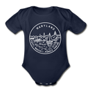 Maryland Baby Bodysuit - Organic State Design Maryland Baby Bodysuit - dark navy