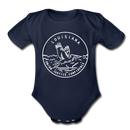 Louisiana Baby Bodysuit - Organic State Design Louisiana Baby Bodysuit - dark navy