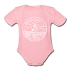 Massachusetts Baby Bodysuit - Organic State Design Massachusetts Baby Bodysuit - light pink