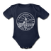 Massachusetts Baby Bodysuit - Organic State Design Massachusetts Baby Bodysuit - dark navy