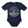 Massachusetts Baby Bodysuit - Organic State Design Massachusetts Baby Bodysuit - dark navy