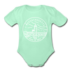 Massachusetts Baby Bodysuit - Organic State Design Massachusetts Baby Bodysuit - light mint