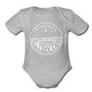 Minnesota Baby Bodysuit - Organic State Design Minnesota Baby Bodysuit - heather gray