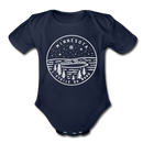 Minnesota Baby Bodysuit - Organic State Design Minnesota Baby Bodysuit - dark navy