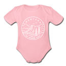 Montana Baby Bodysuit - Organic State Design Montana Baby Bodysuit - light pink