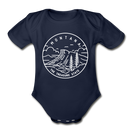 Montana Baby Bodysuit - Organic State Design Montana Baby Bodysuit - dark navy