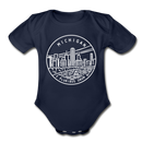 Michigan Baby Bodysuit - Organic State Design Michigan Baby Bodysuit - dark navy