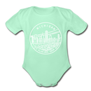 Michigan Baby Bodysuit - Organic State Design Michigan Baby Bodysuit - light mint