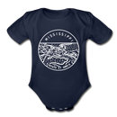 Mississippi Baby Bodysuit - Organic State Design Mississippi Baby Bodysuit - dark navy