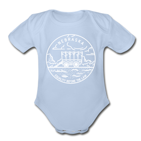 Nebraska Baby Bodysuit - Organic State Design Nebraska Baby Bodysuit