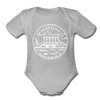 Nebraska Baby Bodysuit - Organic State Design Nebraska Baby Bodysuit - heather gray