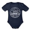 Nebraska Baby Bodysuit - Organic State Design Nebraska Baby Bodysuit - dark navy