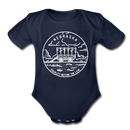 Nebraska Baby Bodysuit - Organic State Design Nebraska Baby Bodysuit - dark navy