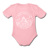 New Mexico Baby Bodysuit - Organic State Design New Mexico Baby Bodysuit - light pink