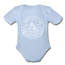 New Mexico Baby Bodysuit - Organic State Design New Mexico Baby Bodysuit - sky