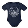 New Mexico Baby Bodysuit - Organic State Design New Mexico Baby Bodysuit - dark navy