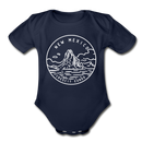 New Mexico Baby Bodysuit - Organic State Design New Mexico Baby Bodysuit - dark navy
