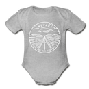Nevada Baby Bodysuit - Organic State Design Nevada Baby Bodysuit - heather gray
