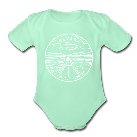 Nevada Baby Bodysuit - Organic State Design Nevada Baby Bodysuit - light mint