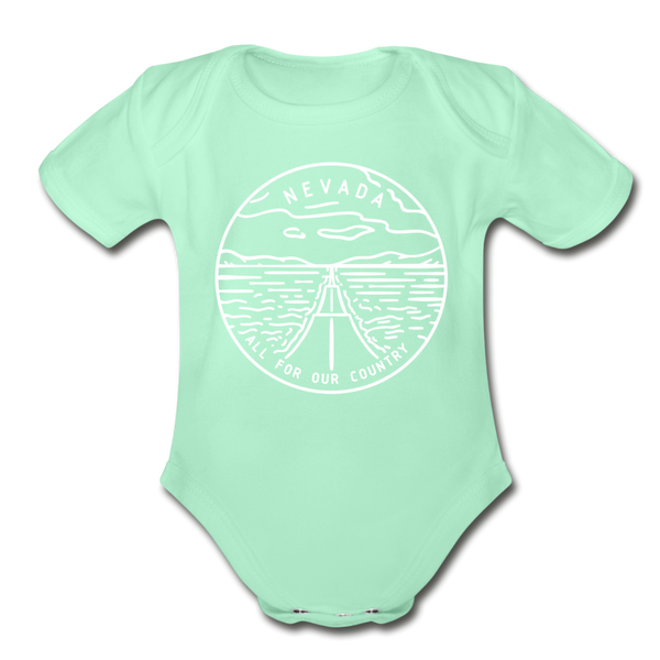 Nevada Baby Bodysuit - Organic State Design Nevada Baby Bodysuit - light mint