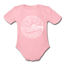 New Jersey Baby Bodysuit - Organic State Design New Jersey Baby Bodysuit - light pink
