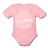 New Jersey Baby Bodysuit - Organic State Design New Jersey Baby Bodysuit - light pink