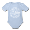New Jersey Baby Bodysuit - Organic State Design New Jersey Baby Bodysuit - sky