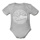 New Jersey Baby Bodysuit - Organic State Design New Jersey Baby Bodysuit - heather gray