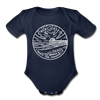 New Jersey Baby Bodysuit - Organic State Design New Jersey Baby Bodysuit - dark navy