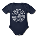 New Jersey Baby Bodysuit - Organic State Design New Jersey Baby Bodysuit - dark navy