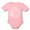 North Carolina Baby Bodysuit - Organic State Design North Carolina Baby Bodysuit - light pink
