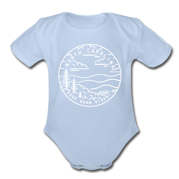 North Carolina Baby Bodysuit - Organic State Design North Carolina Baby Bodysuit - sky