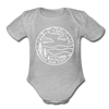 North Carolina Baby Bodysuit - Organic State Design North Carolina Baby Bodysuit - heather gray