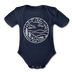 North Carolina Baby Bodysuit - Organic State Design North Carolina Baby Bodysuit - dark navy