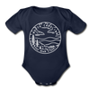 North Carolina Baby Bodysuit - Organic State Design North Carolina Baby Bodysuit - dark navy