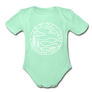 North Carolina Baby Bodysuit - Organic State Design North Carolina Baby Bodysuit - light mint