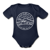 New Hampshire Baby Bodysuit - Organic State Design New Hampshire Baby Bodysuit - dark navy