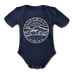 New Hampshire Baby Bodysuit - Organic State Design New Hampshire Baby Bodysuit - dark navy