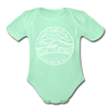 New Hampshire Baby Bodysuit - Organic State Design New Hampshire Baby Bodysuit - light mint